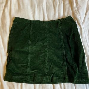 Like-new forever 21 green corduroy mini skirt size M